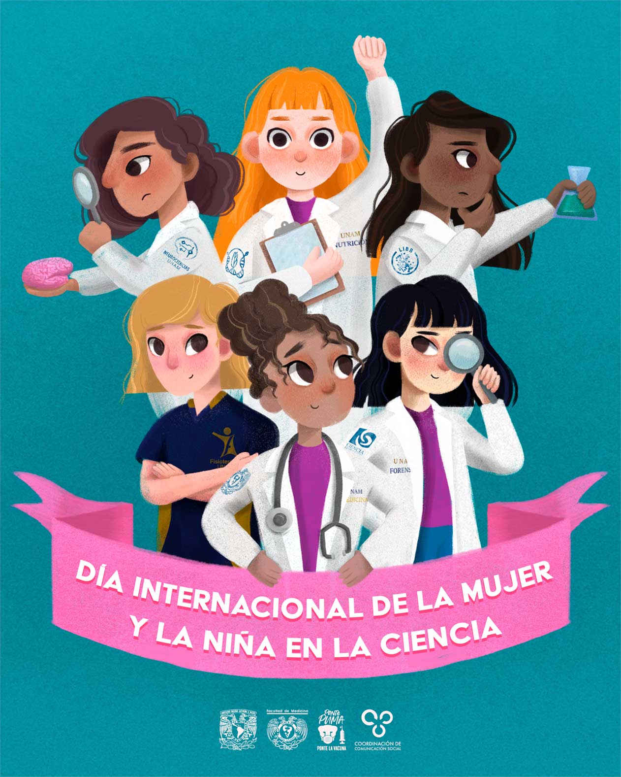 Ilustración Día de la mujer y la niña en la Ciencia